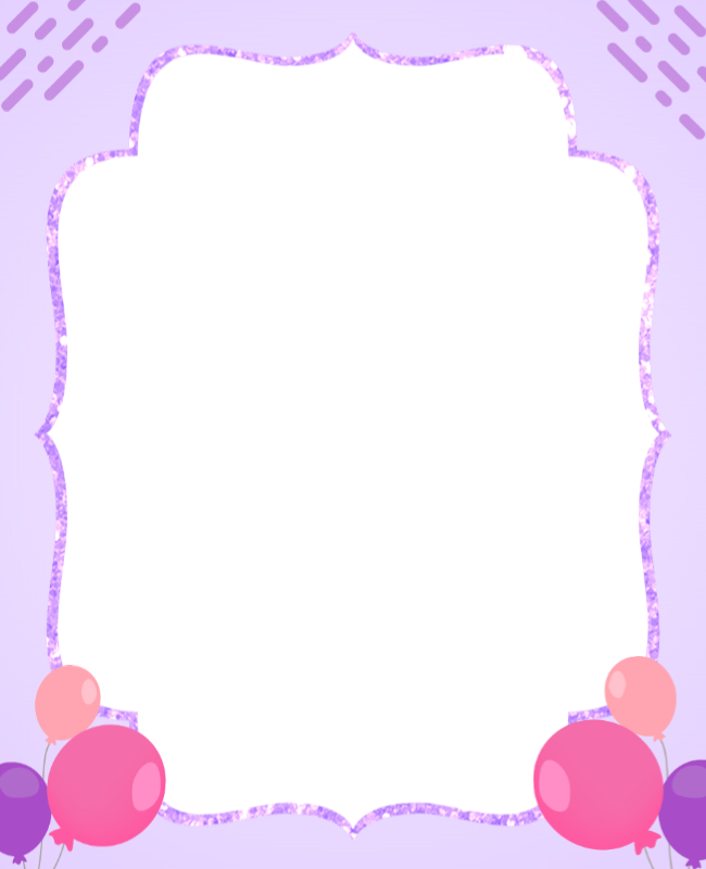 Lilac Fantasy Birthday Party Flyer Background