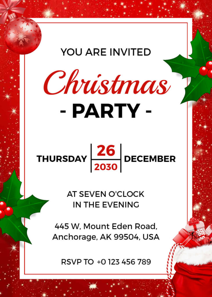 Vibrant Christmas Party Flyer