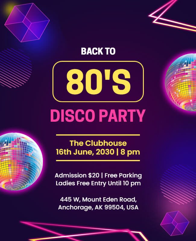 80s Party Flyer