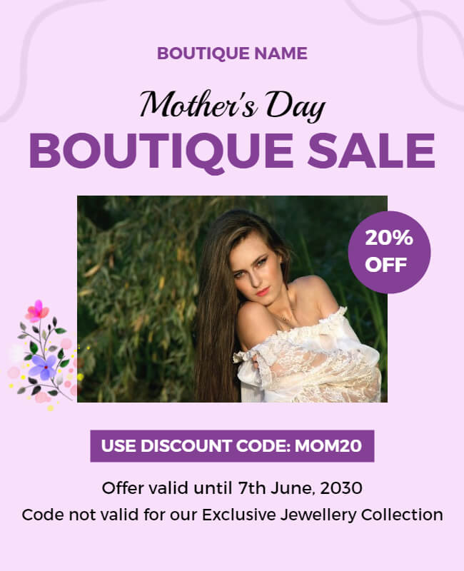 Mother's Day Boutique Sale Flyer