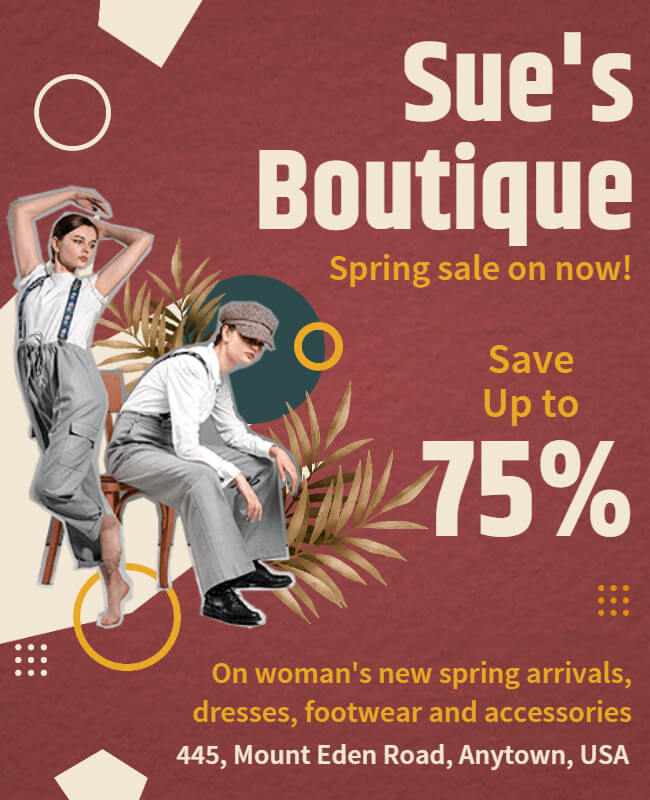 Spring Boutique Sale Flyer