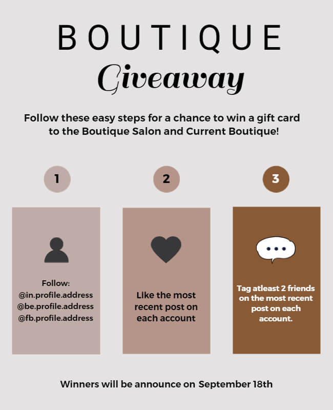 Giveaway Boutique Flyer Template