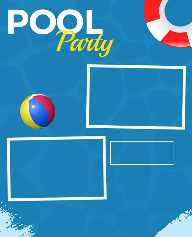 Aqua Dream Pool Party Flyer Background
