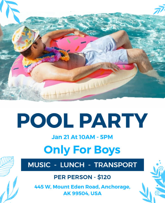 Aquatic Affair Pool Party Flyer Templates