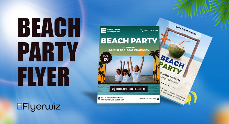 beach party flyers