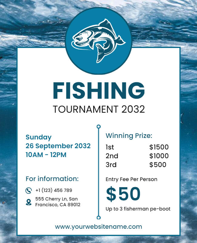 Big Fish Fishing Tournament Flyer