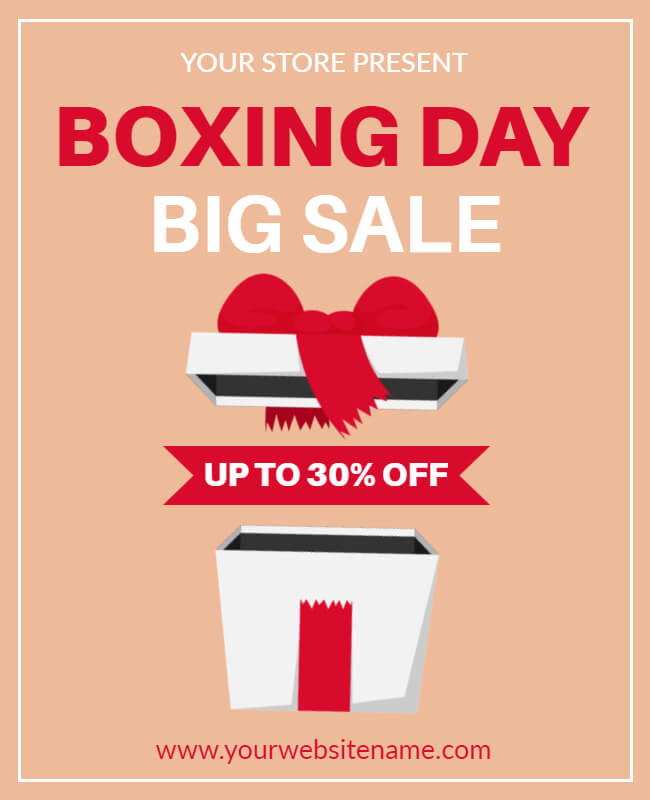 Big Sale Boxing Day Flyer Template