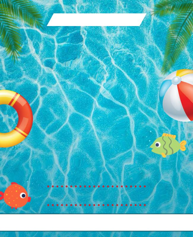 Blue Summer Pool Party Flyer Background