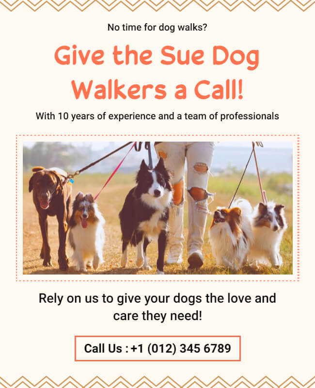 Canine Companions Dog Walker Flyer