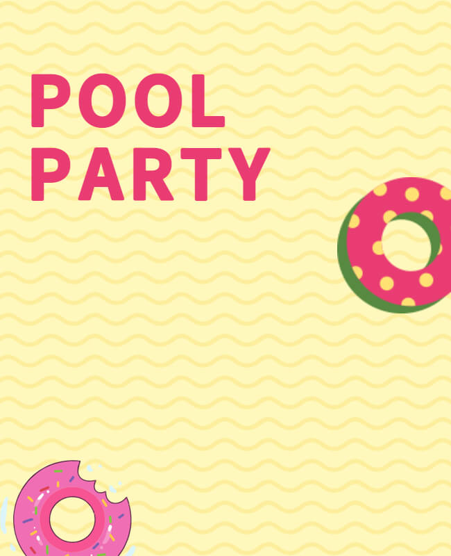 Cerise Red Pool Party Flyer Background