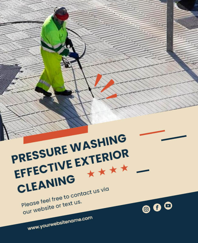Cleaning Pressure Washing Flyer Template