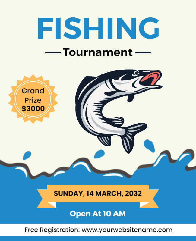 Deep-Sea Fishing Tournament Flyer