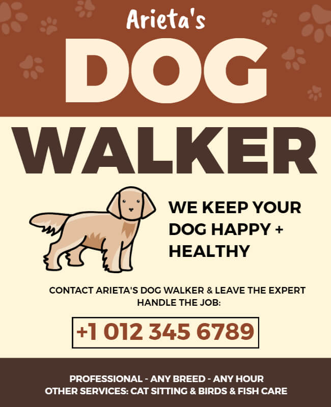 Dog Walker Service Flyer