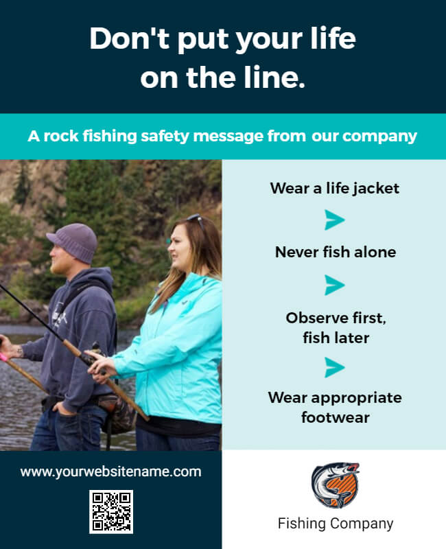 Fishing Safety Message Flyer