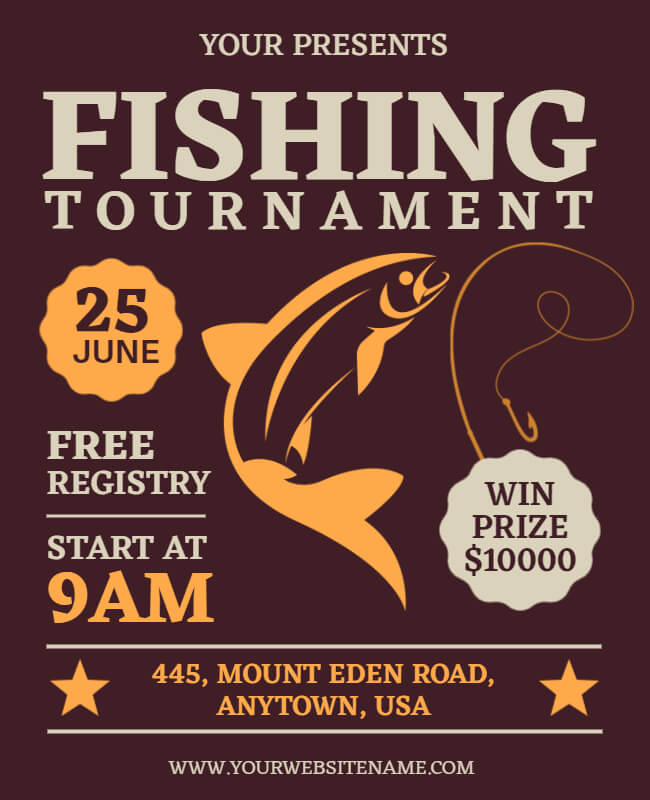 Fishing Tournament Flyer Templates