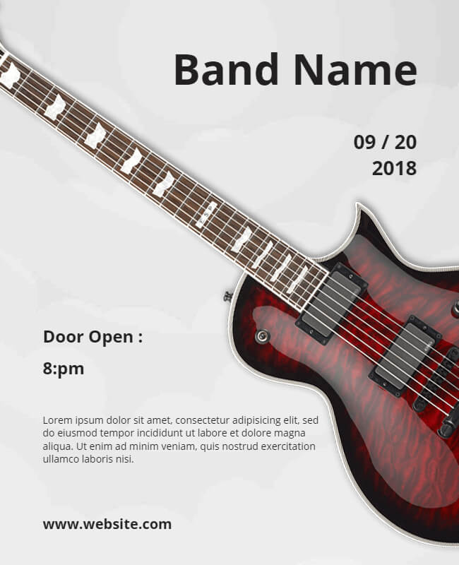 Gray Band Flyer Template