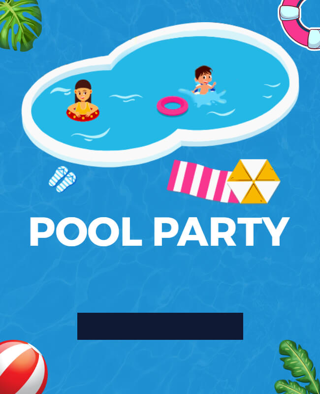 Kid's Pool Party Flyer Background
