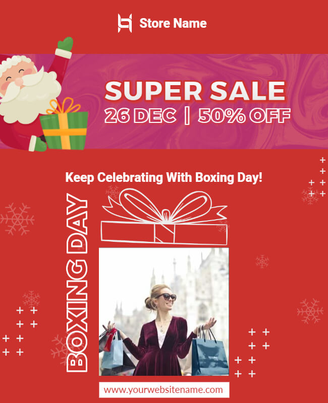 Knockout Deals Boxing Day Flyer Template