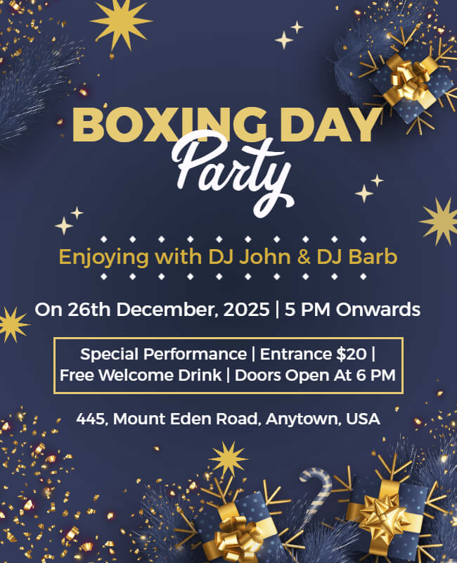Party Boxing Day Flyer Template