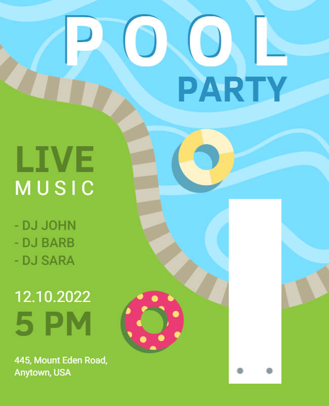 Poolside Jam Pool Party Flyer Templates