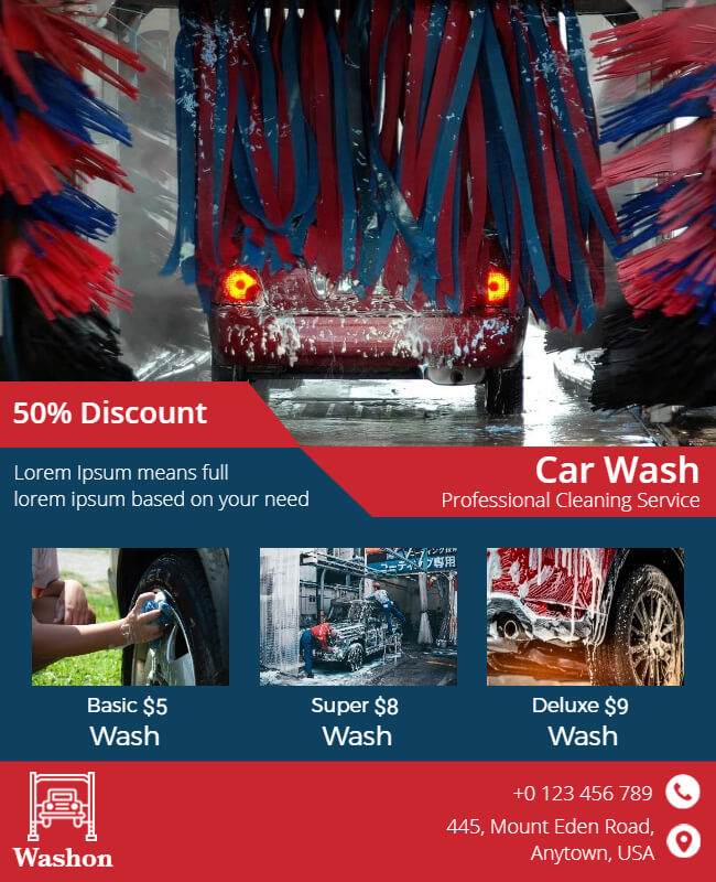 Professional Car Cleaning Flyer