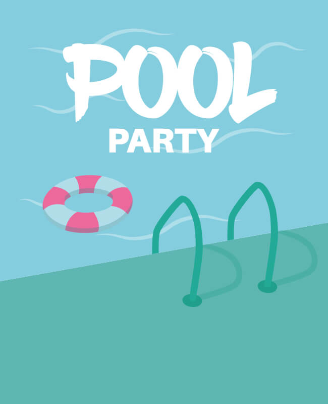 Reflections Pool Party Flyer Background