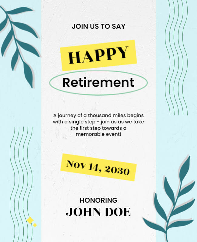Retirement Roast Party Flyer Template