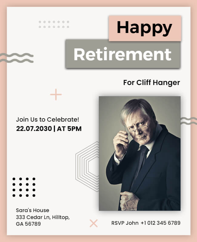Retirement Voyage Party Flyer Template