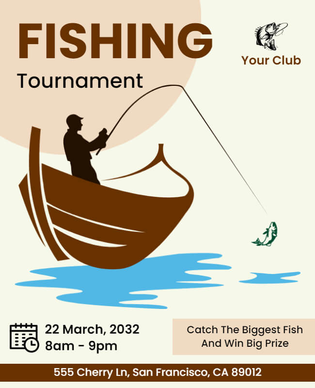 River Fishing Tournament Flyer