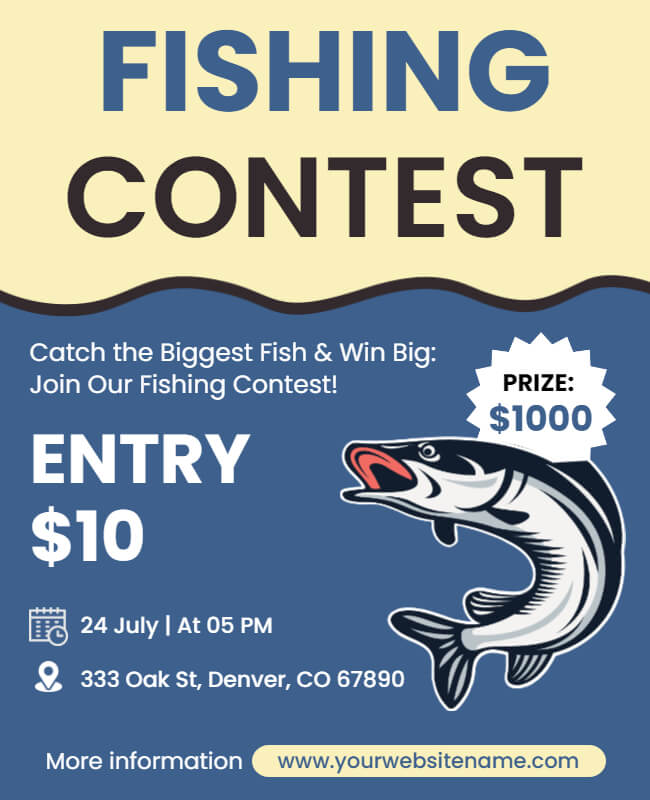 Saltwater Fishing Tournament Flyer