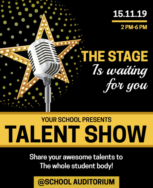School Talent Show Flyer Template