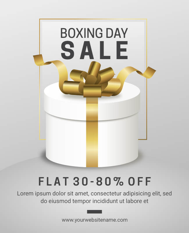 Sleek and Elegant Boxing Day Flyer Template