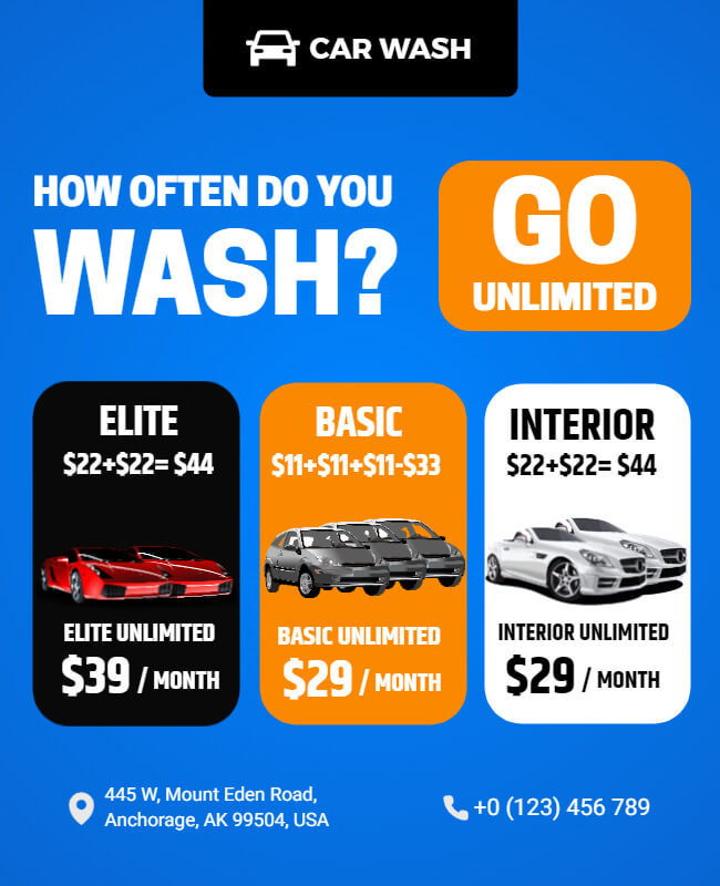 Spotless Speed Car Wash Flyer