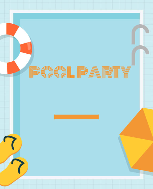 Summer Pool Party Flyer Background