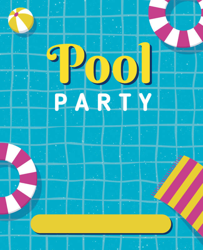 Summertime Fun Pool Party Flyer Background
