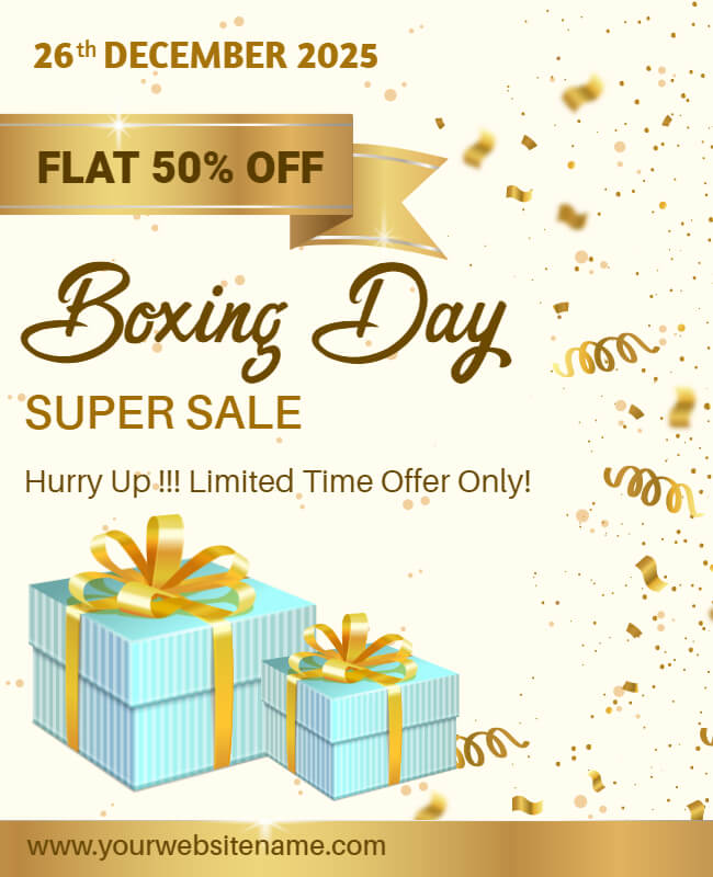 Super Sale Boxing Day Flyer Template