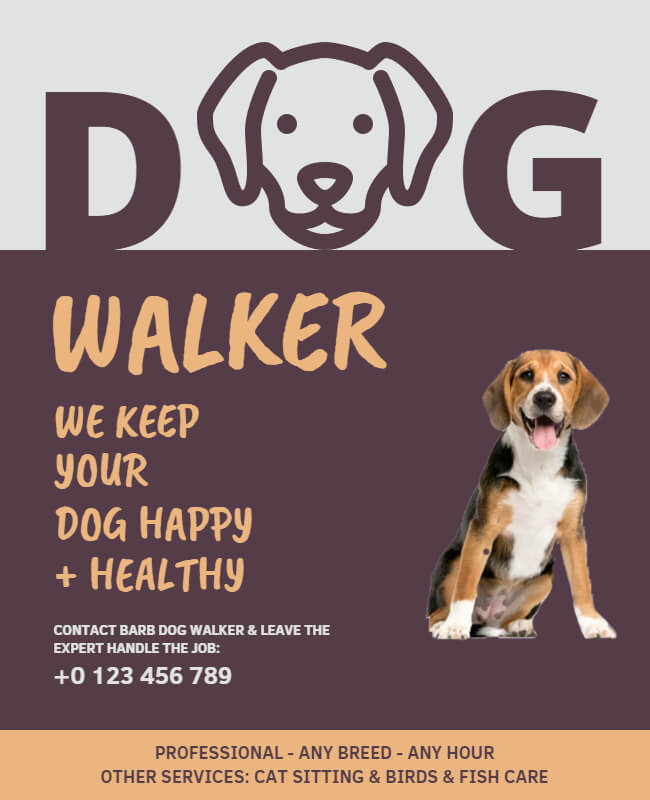 The Bark Brigade Dog Walker Flyer