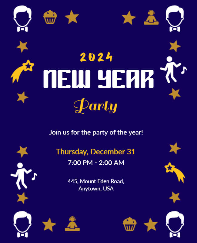 Tolopea New Year Party Flyer Template
