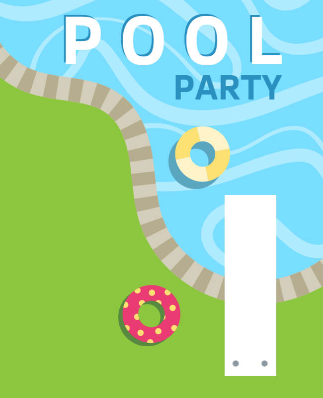 Tropical Fiesta Pool Party Flyer Background