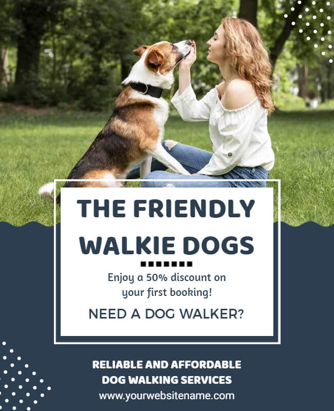 Wag Club Dog Walker Flyer Template