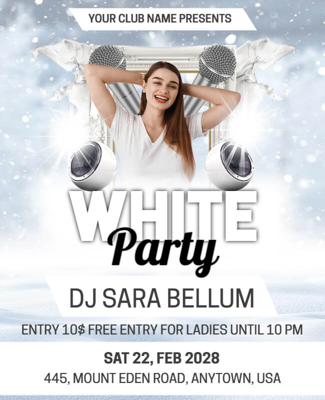 White Hot Celebration Party Flyer