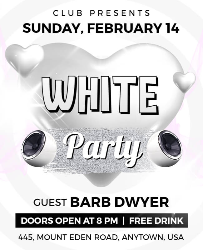 Whiteout Extravaganza Party Flyer