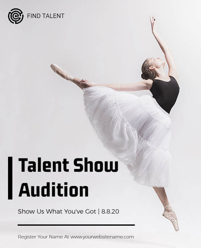 Talent Show Flyer Template for Audition