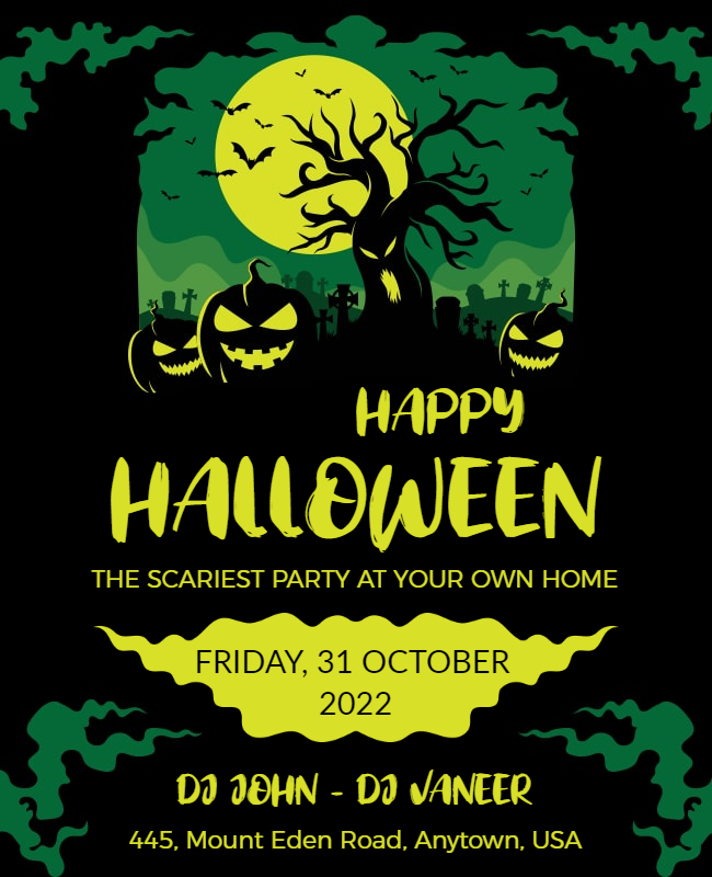 Creepy Crawly Halloween Party Flyer Template