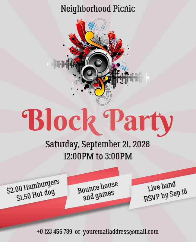 Creative Block Party Flyer Template