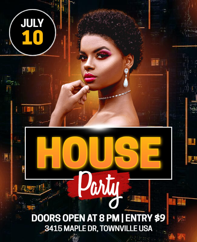 Creative House Party Flyer Template