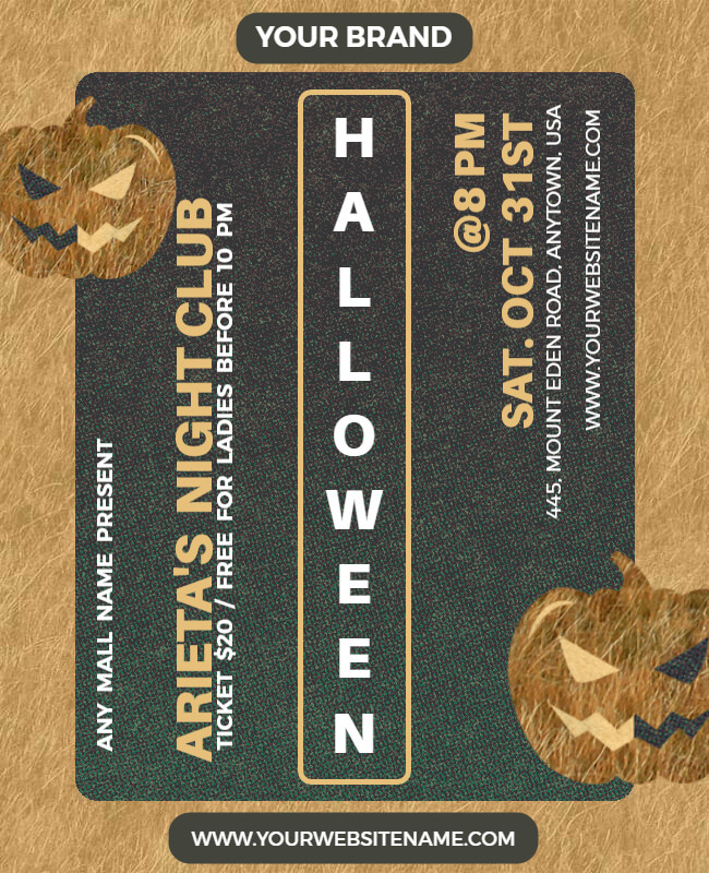 Creative Halloween Party Flyer Template
