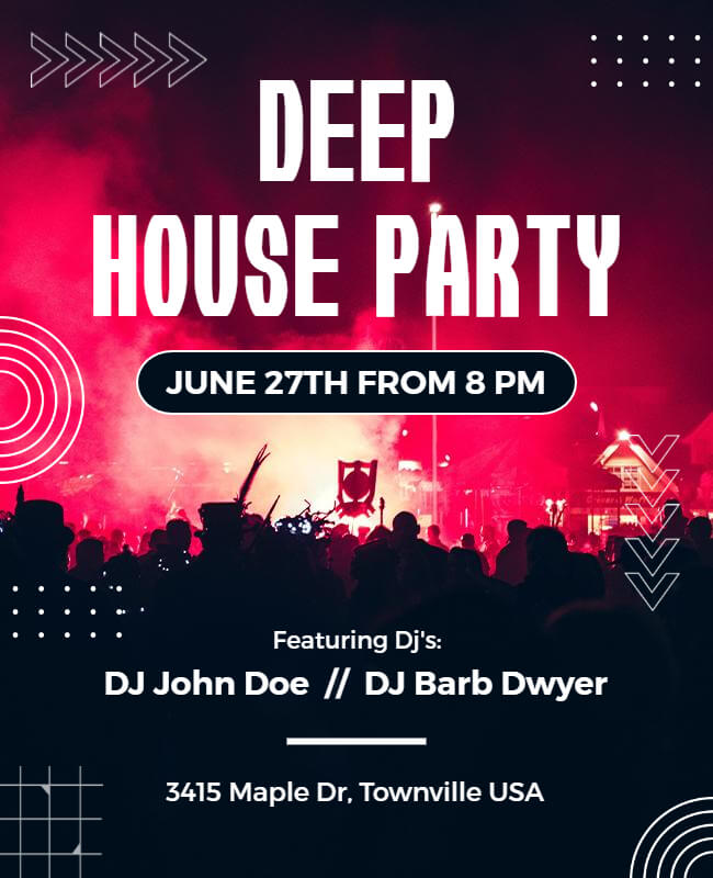 Deep House Party Flyer Template