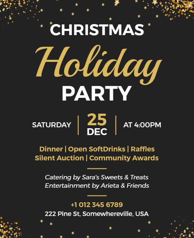 Holiday Christmas Party Flyer Template
