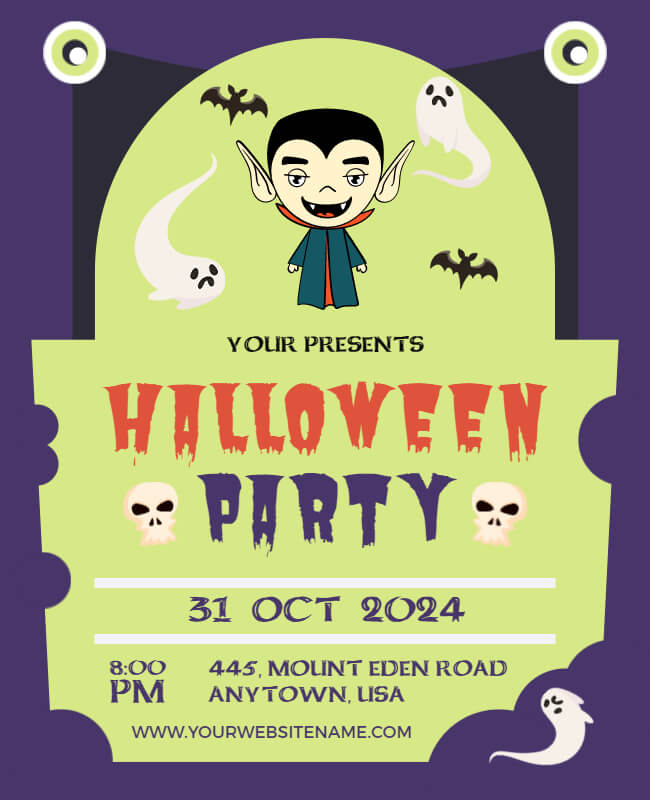 Illustrative Halloween Party Flyer Template